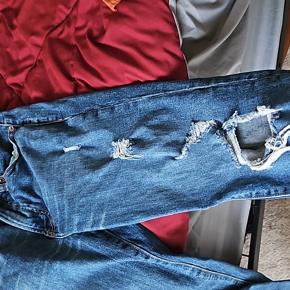 🔴 Women's old navy ripped high rise straight pants size 4 - Picture 4 of 7